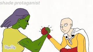 Saitama vs she hulk arm wrestling - fan animation