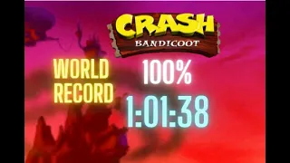 Crash Bandicoot 100% Speedrun in 1:01:38