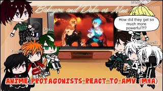 Anime protagonists react to amv (Bakugou and Deku vs Nine) part 5