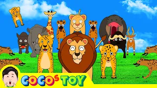 [66min] The great adventure of a baby lion in Africa 1~7ㅣanimals cartoon for childrenㅣCoCosToy