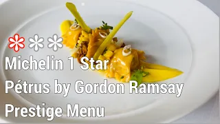 Fine dining at Petrus by Gordon Ramsay (Michelin Star Restaurant Prestige Menu  in London)