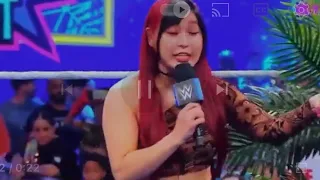 Iyo Sky confronts the new raw women’s champion Asuka in Japanese on #Smackdown June,2,2023