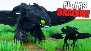 Play As Baby Toothless!! Best Dragon Simulator Game Ever - Dragons Of The Edge Gameplay