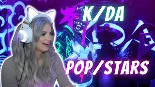 Reacting to K/DA - POP/STARS | Music Video - League of Legends | Gamer girl react