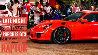 LATE NIGHT RACING IN JAMAICA//PORCHE GT3 RS//AUDI S4 V6T//BMW S1000 RAPTOR