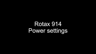 Power settings Rotax 914