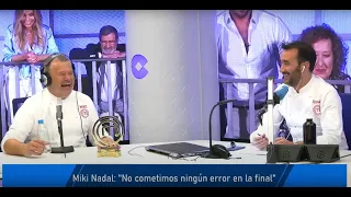 Entrevista a Miki Nadal, ganador de MasterChef Celebrity 6, en el Partidazo de COPE