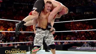 John Cena vs Brock Lesnar at WWE Night of Champions 2014.