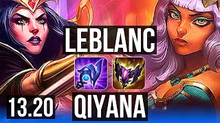 LEBLANC vs QIYANA (MID) | 7/1/7, 1.4M mastery, 700+ games, Godlike | KR Master | 13.20