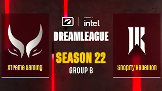 Dota2 - Xtreme Gaming vs Shopify Rebellion - Game 1 - DreamLeague Season 22 - Group B
