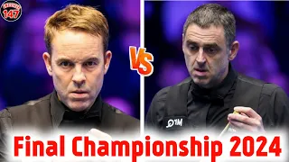 Ronnie o'sullivan vs Ali Carter Final world Snooker Champion of Championship 2024