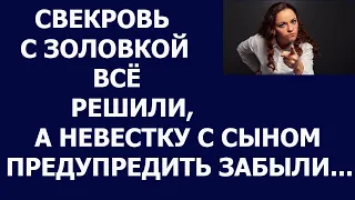 Истории из жизни Свекровь с золовкой всё решили, а невестку и сына предупредить