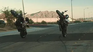 Rolling The Dice - Harley Dyna Stunts - Wheelies, Drifting, Burnouts