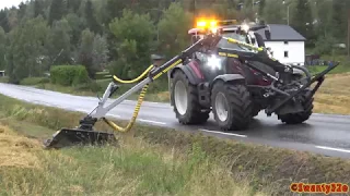 4K| Valtra T234 Brush Cutting With Slagkraft SH150/SC45 Crane