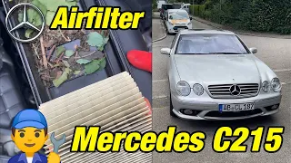How to change the airfilter on a Mercedes C215 CL 500 M113 engine