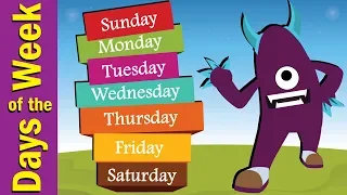 Days of the Week Song for Kids | Kindergarten, Preschool & ESL | Fun Kids English