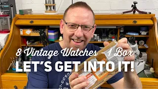 8 Vintage Watches - 1 Box - LETS GET INTO IT!