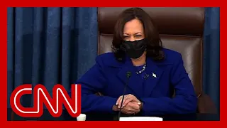 Vice President Kamala Harris swears in her replacement