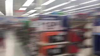 kicking balls across store walmart