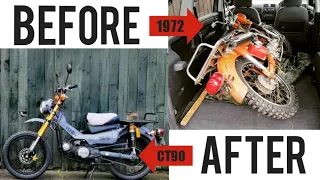 Transforming My Honda Trail 90 | Restomod | 1972 Honda CT90 | Custom Bike Build | New Zealand