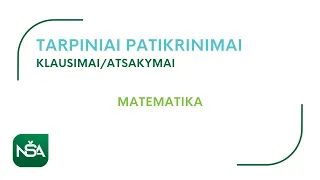 Tarpiniai patikrinimai. Matematika