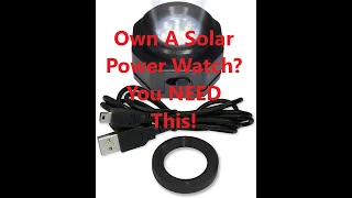 CoolFire Solar Watch Charger Setup and Review