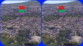 Pompeii 3D VR Stereogram Magic eye, 3D SBS, Google Earth, Italy, 매직아이