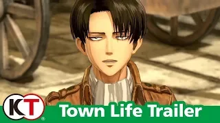 Новый трейлер "городской жизни" игры Attack on Titan 2!