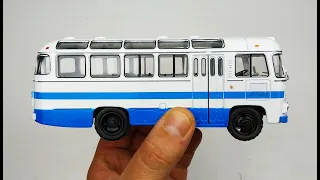 Модель автобуса ПАЗ 672 Пазик масштаб 1/43 Наши автобусы Модимио №7 распаковка и обзор! Про машинки!