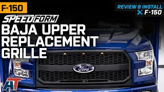2015-2017 F150 SpeedForm Baja Upper Replacement Grille with LED Lighting Review & Install