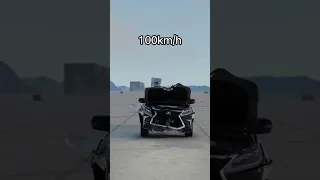 Lexus LX570 crash test in different speeds