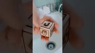 Cleaning laser residue out of etched baby blocks