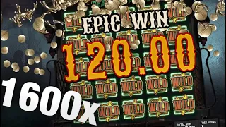 Wanted Dead or a Wild EXTREME Train Bonus Full Screen WILDS 1600x+ Win!