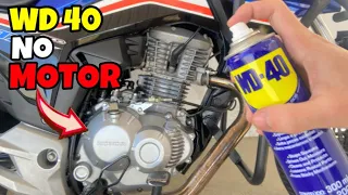 OLHA OQUE ACONTECE com WD 40 no MOTOR da sua MOTO 🔥