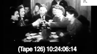 WWII, Liberated Paris, Cafe Culture, Soldiers and Women, Archive Footage