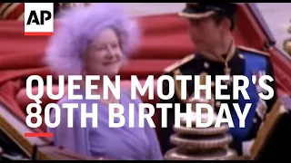 QUEEN MOTHER'S 80TH BIRTHDAY CEREMONY AT ST PAULS CATHEDRAL - 1980 - NO SOUND