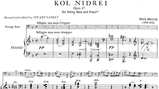 Max Bruch - "Kol Nidrei" for Double Bass and Piano, Op.47