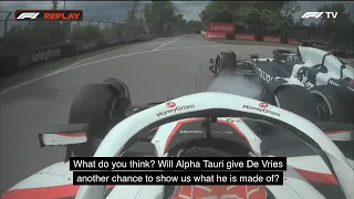 Nyck De Vries CRASHING into Magnussen in Canada