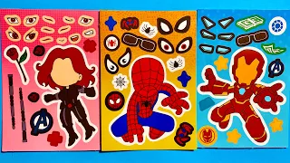 Decorate with Sticker Marvel Heroes - Hero Iron Man, Spiderman Pr2 #marvelheroes #paperdiy