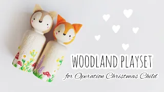 Woodland Playset for Operation Christmas Child - #HeartPegs - Peg Dolls