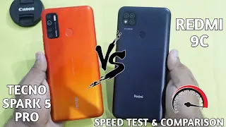 Redmi 9C 3GB Vs Tecno Spark 5 Pro 4GB Speed Test & Comparison