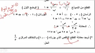 تطبيقات على القطع الناقص    - 2  -