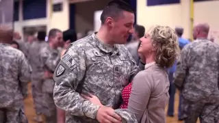 Soldier, Home from Iraq After 6 Months, Reunites with Pregnant Wife