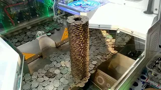 Single Sky Tower coin pusher at arcade😺