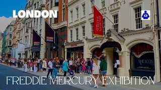 London Walk 🇬🇧 Piccadilly Circus to the FREDDIE MERCURY exhibition | Central London Walking Tour.