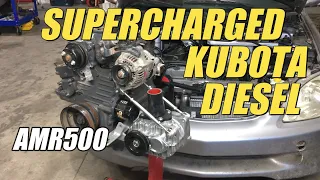 S4 E8. We install an AMR500 supercharger on the Kubota diesel powered Honda Insight.