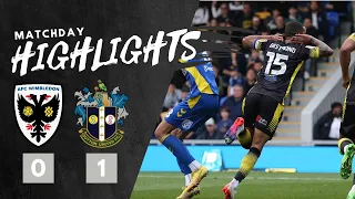 HIGHLIGHTS AFC Wimbledon vs Sutton United 15/10/22 EFL2