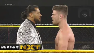 HBK shows up at WWE NXT to announce that Jordan Devlin and Santos Escobar will have a Ladder Match