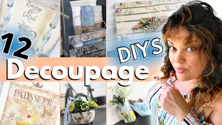 ⭐️ *AMAZING* DIY Decoupage Home Decor Ideas