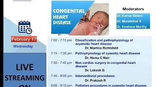 INDIAN COLLEGE OF ANESTHESIOLOGISTS ( ICA): Scientific Program on CONGENITAL HEART DISEASE